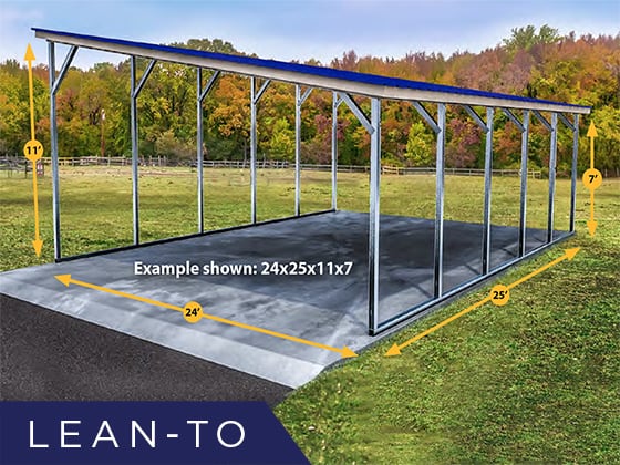 lean to style carport